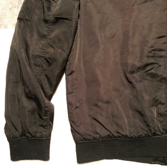 Goodfellow & Co. Bomber Jacket Mens Size Large Black and Orange - Picture 9 of 11